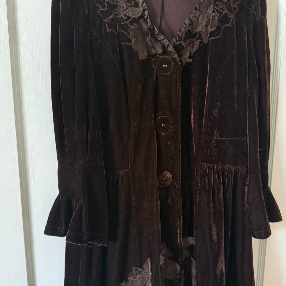Brown Velvet Women's Top/Dress Size Large by Ryu